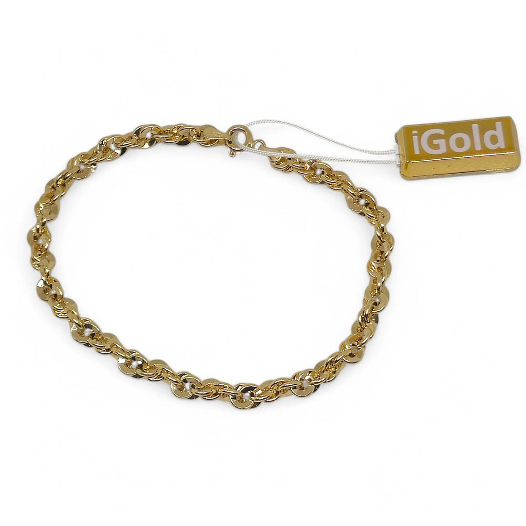Bracciale Uomo in Oro 9kt 375 Maglia a Catena Intrecciata