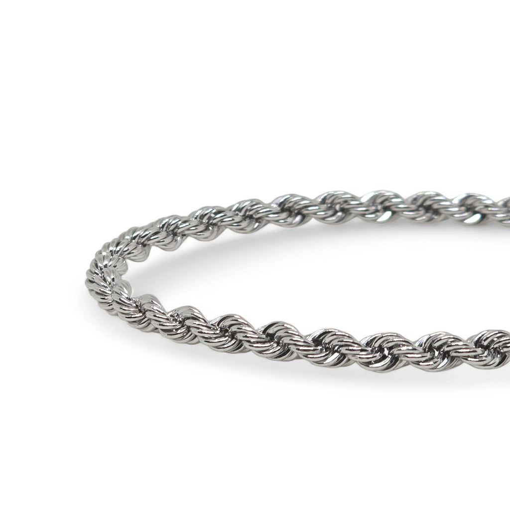 Bracciale Uomo in Oro Bianco 9kt 375 Maglia a Funetta