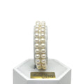 Bracciale a Due Fili di Perle con Chiusura in Oro 18 kt