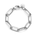 Bracciale argentato catena forzatina diamantata Unoaerre donna 2382