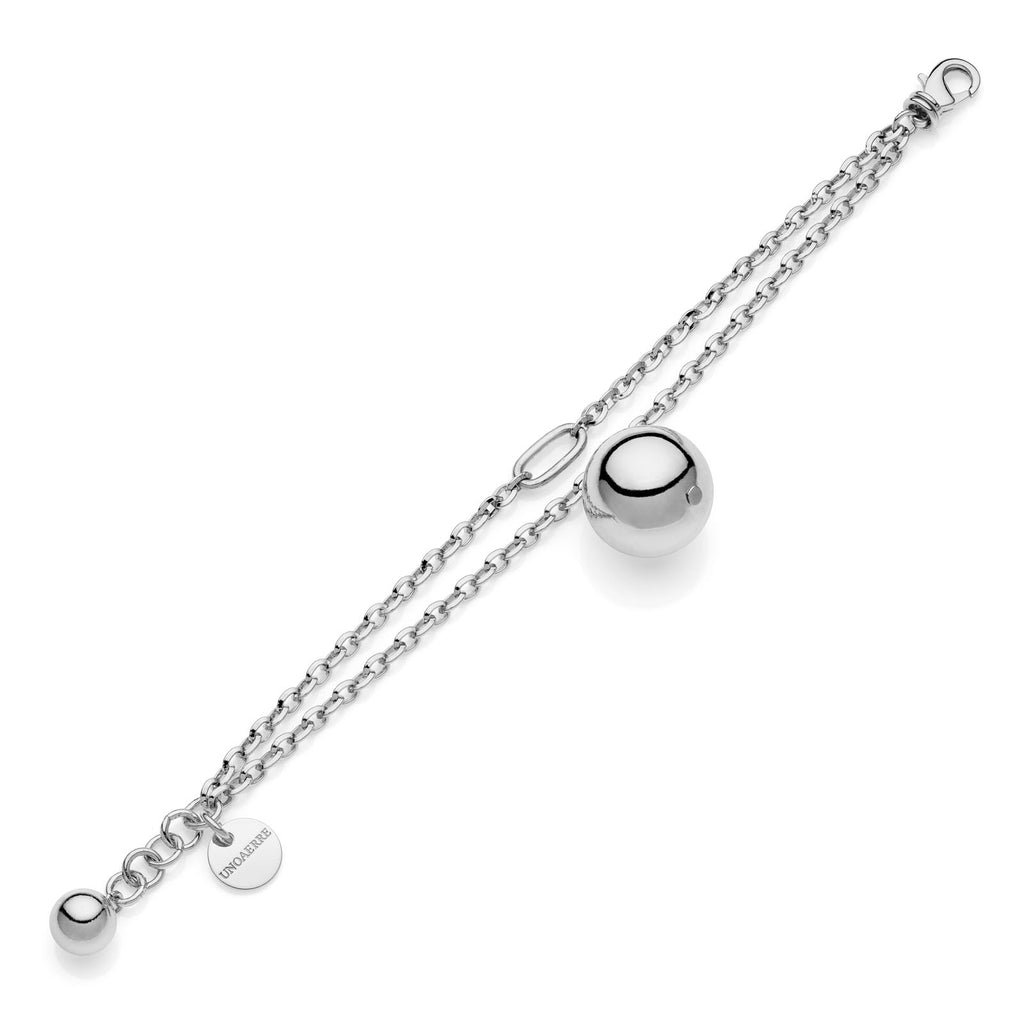 Bracciale argentato con ciondolo a sfera Unoaerre donna 2335