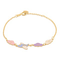 Bracciale bambina in oro giallo 18 carati colorato