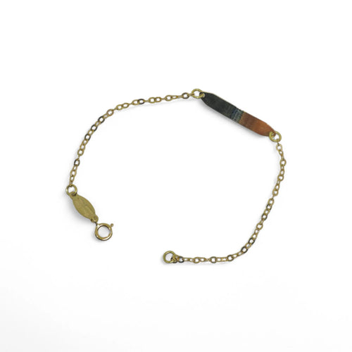 Bracciale bambino classico in oro giallo 18 carati con targa
