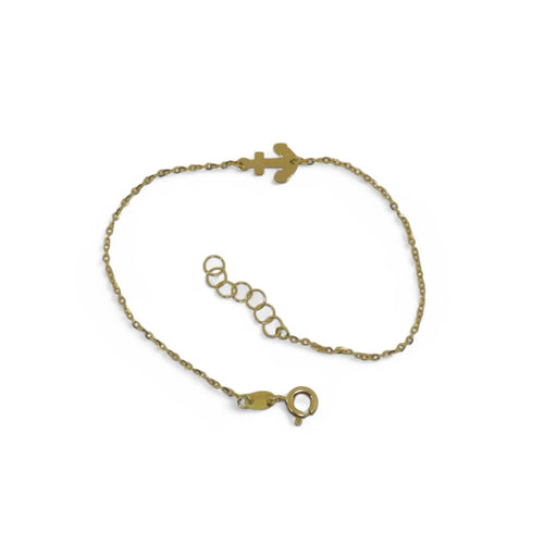 Bracciale bambino in oro giallo 18 carati con ancora