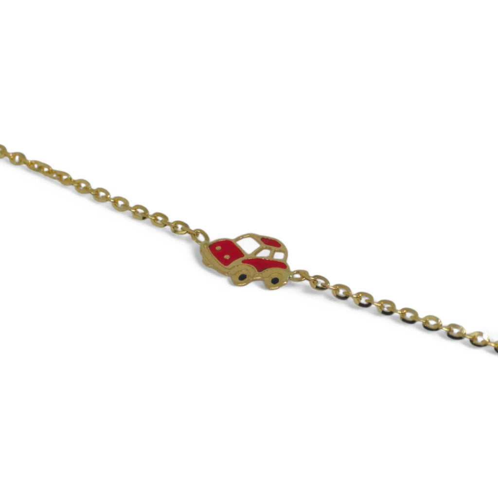 Bracciale bambino in oro giallo 18 carati con macchina