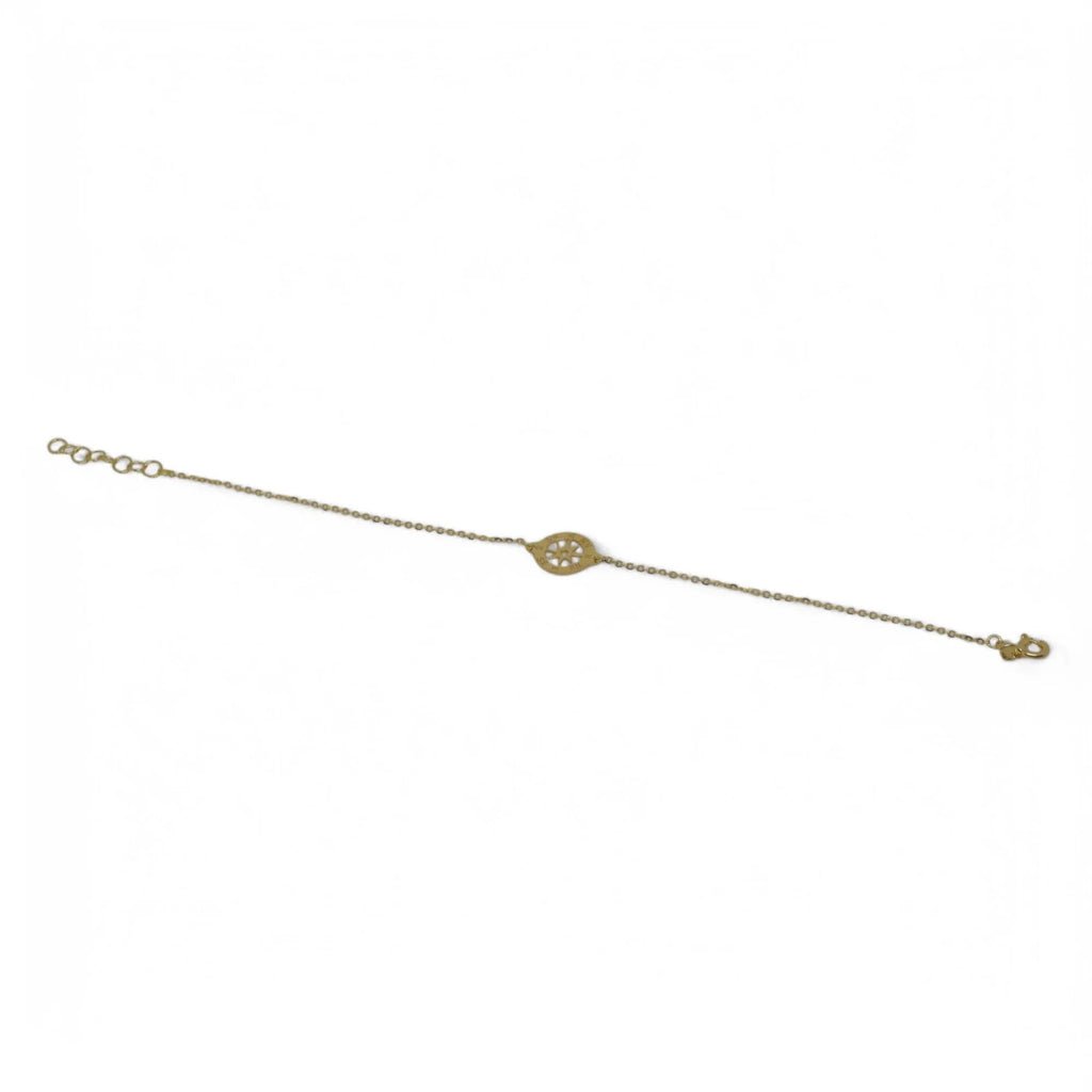 Bracciale bambino in oro giallo 18 carati con rosa dei venti