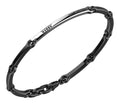 Bracciale bikkembergs uomo in acciaio con diamanti hab01bw