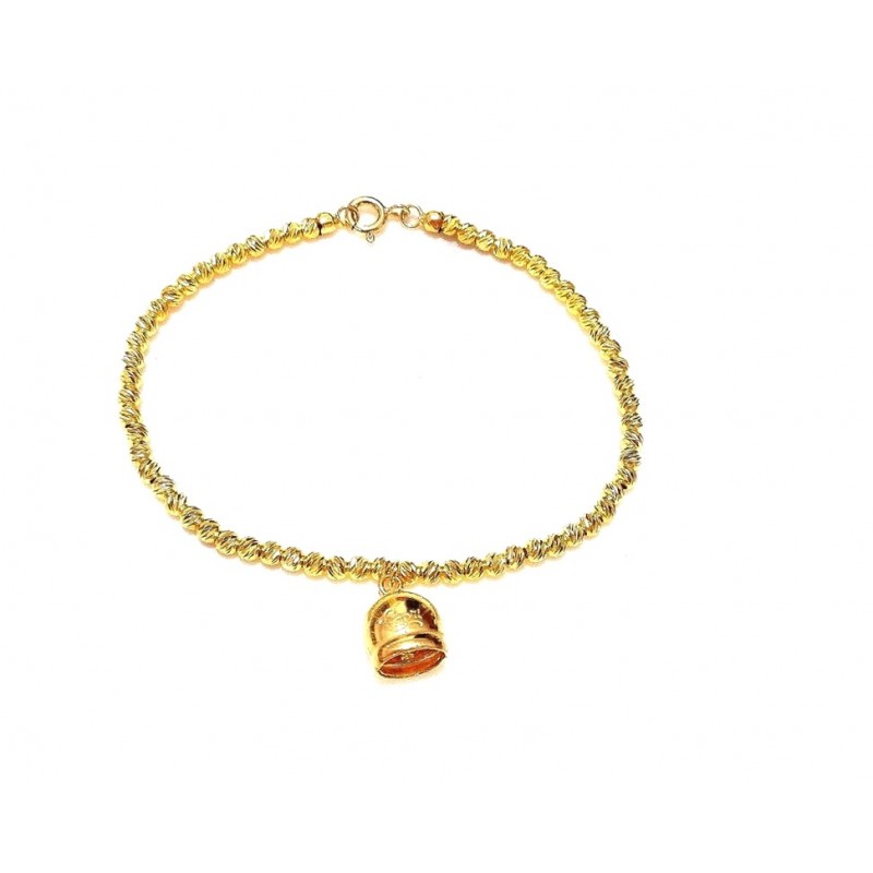 Capri-Armband mit vergoldeter Glocke in Diamantoptik für Damen