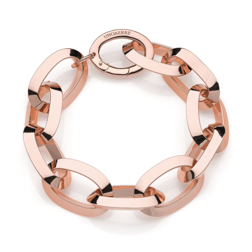 Bracciale catena con maxi maglie ovali Unoaerre donna in bronzo 2143