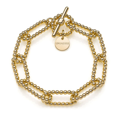 Bracciale catena forzatina a palline Unoaerre donna 2160