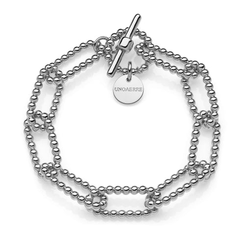 Bracciale catena forzatina a palline Unoaerre donna 2162