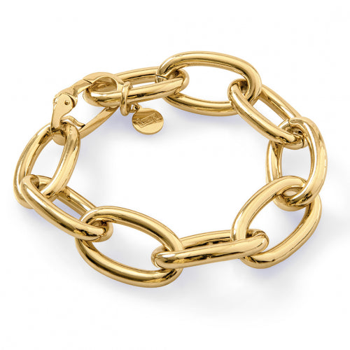 Bracciale catena forzatina in bronzo dorato lucido Unoaerre donna 1768