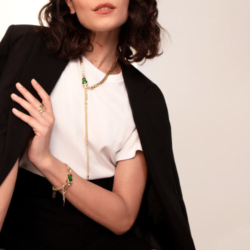 Bracciale catena grumetta con serpente Unoaerre donna 2122