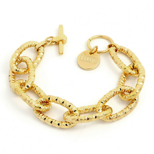 Bracciale catena maxi in bronzo dorato Unoaerre donna 1903