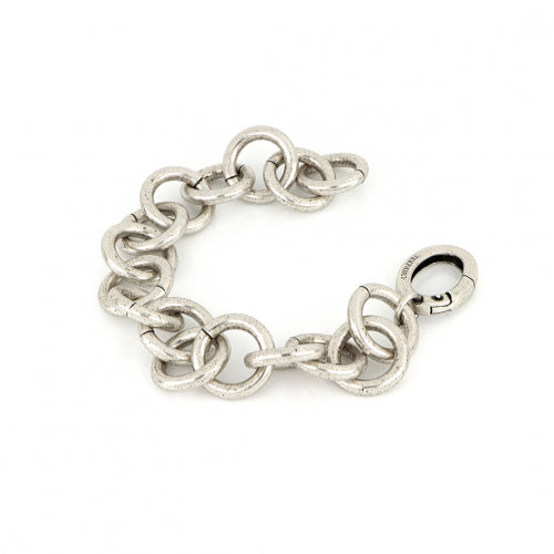 Bracciale catena tonda in bronzo argentato satinato Unoaerre donna 1856