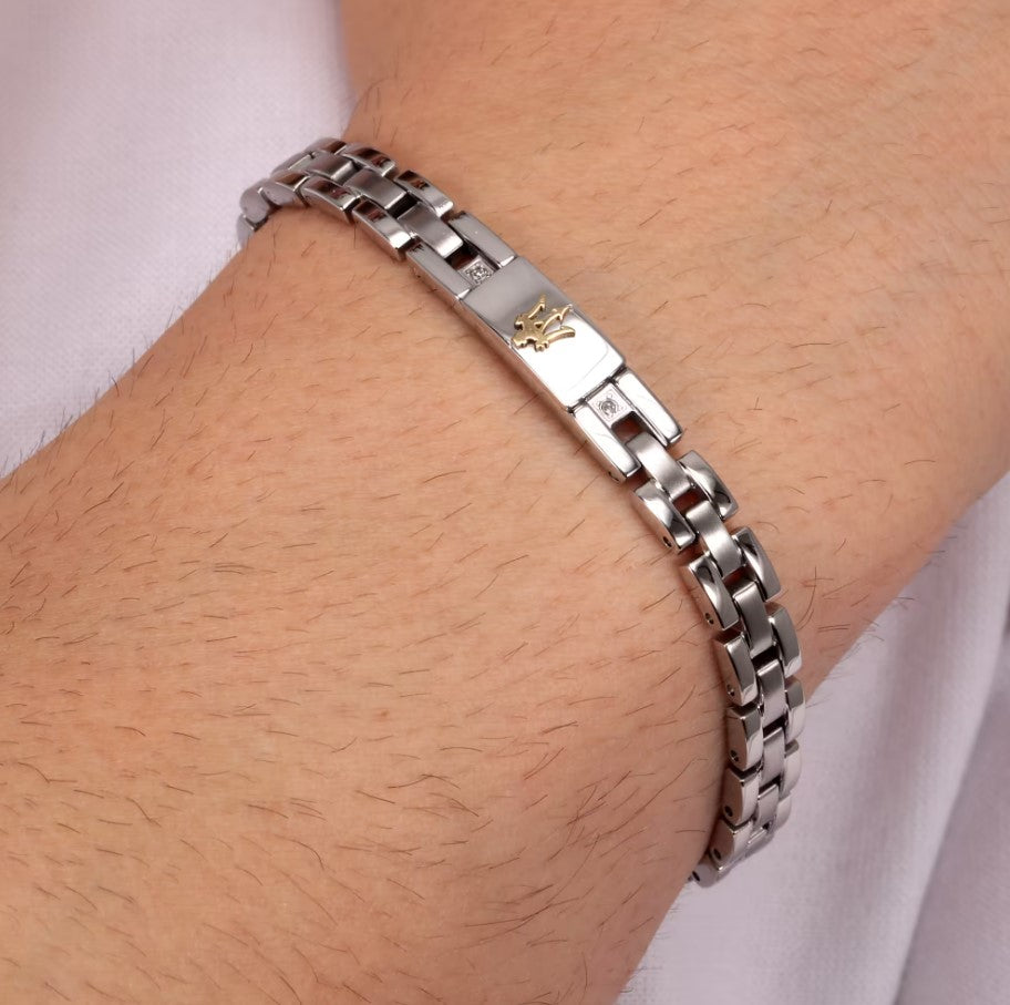Bracciale catena uomo argento 925 gioiello Maserati jm221aty04