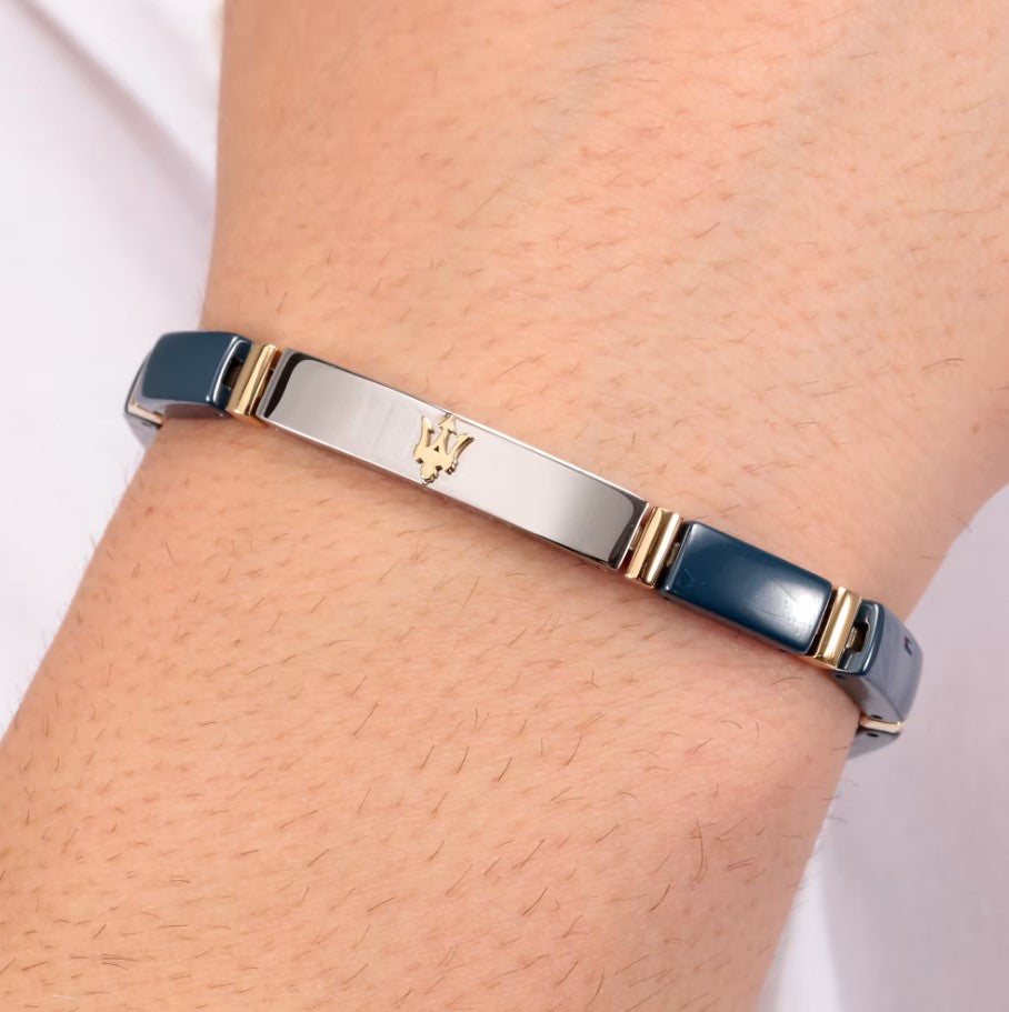 Bracciale catena uomo argento 925 gioiello Maserati jm221atz02