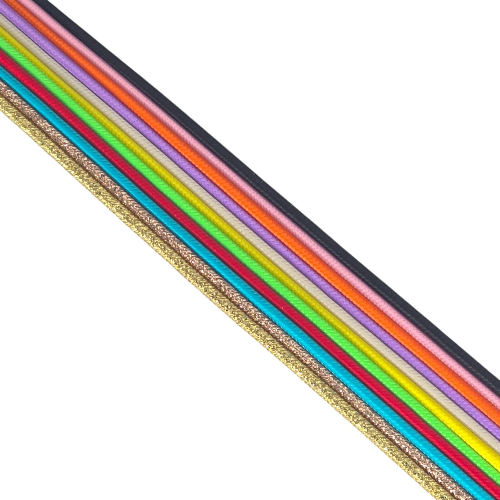 Bracciale con Ciondolo Quadrifoglio in Oro 18Kt e Corda Magnetica Colorata