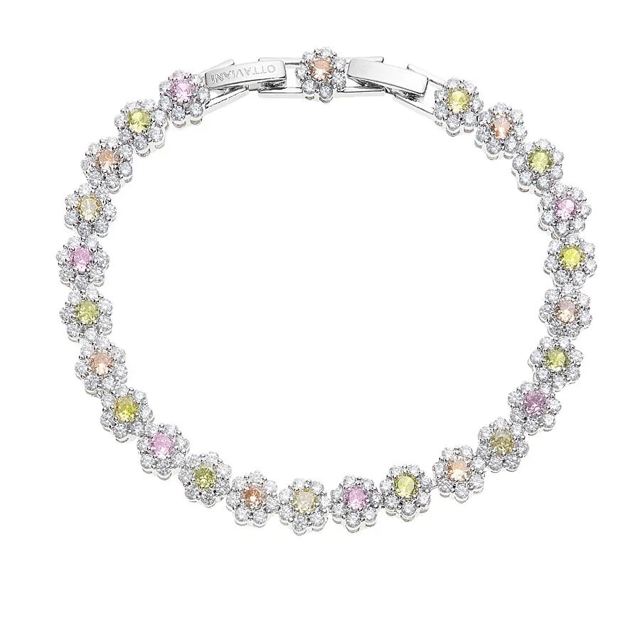 Damenarmband mit Blumen Silber Ottaviani