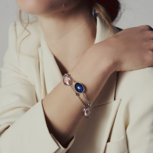 Armband mit rosa und blauen Steinen Unoaerre Damen 2257