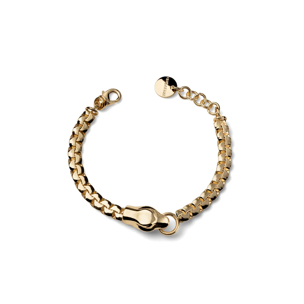 Bracciale con testa di serpente dorato Unoaerre 2851