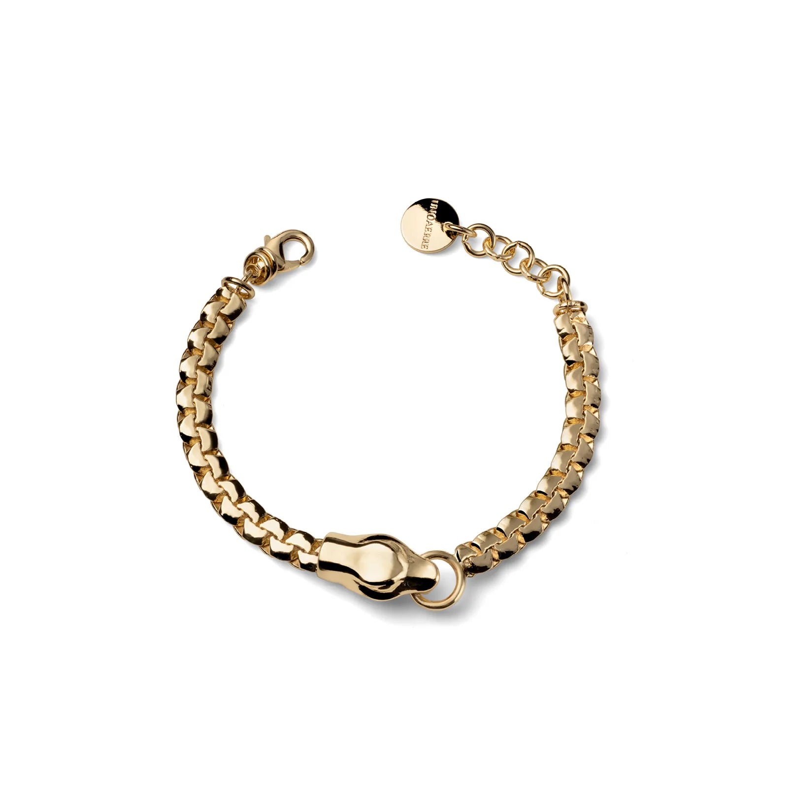 Bracciale con testa di serpente dorato Unoaerre 2851