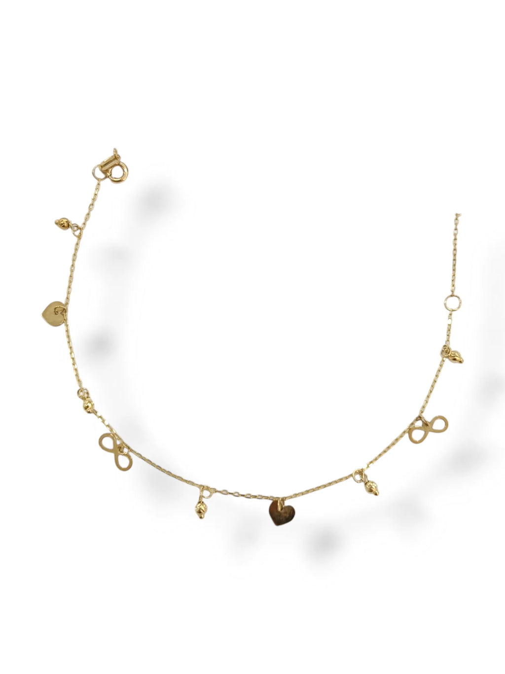 Bracciale cuore e infinito donna in oro giallo 9 carati Igold