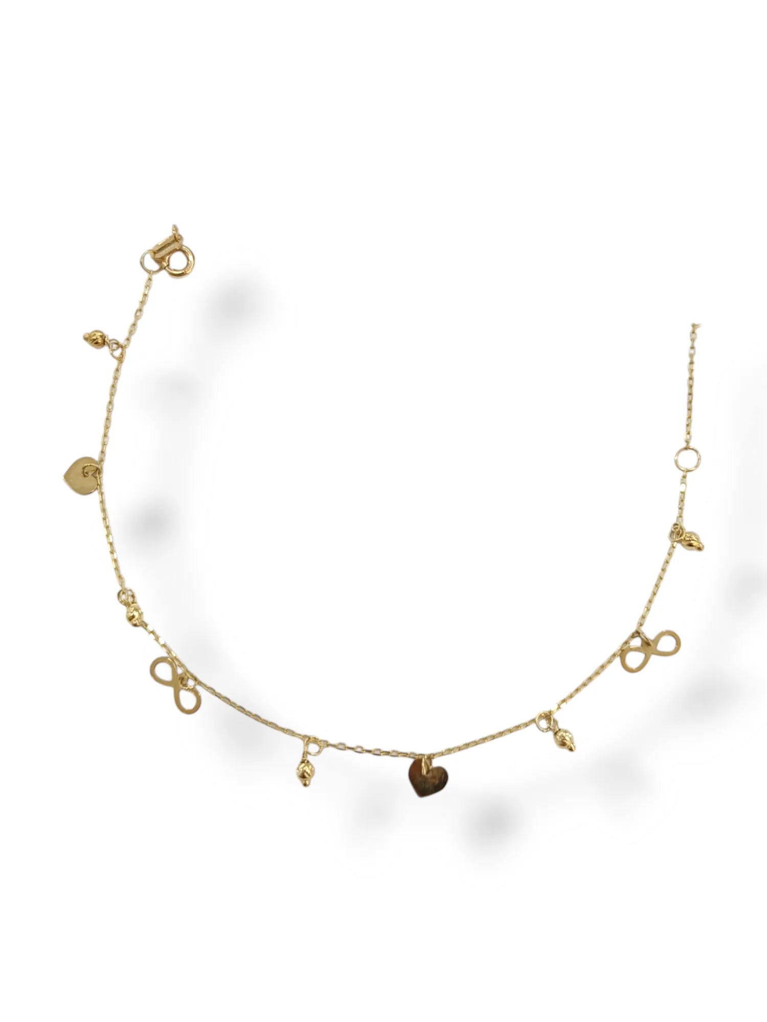 Bracciale cuore e infinito donna in oro giallo 9 carati Igold