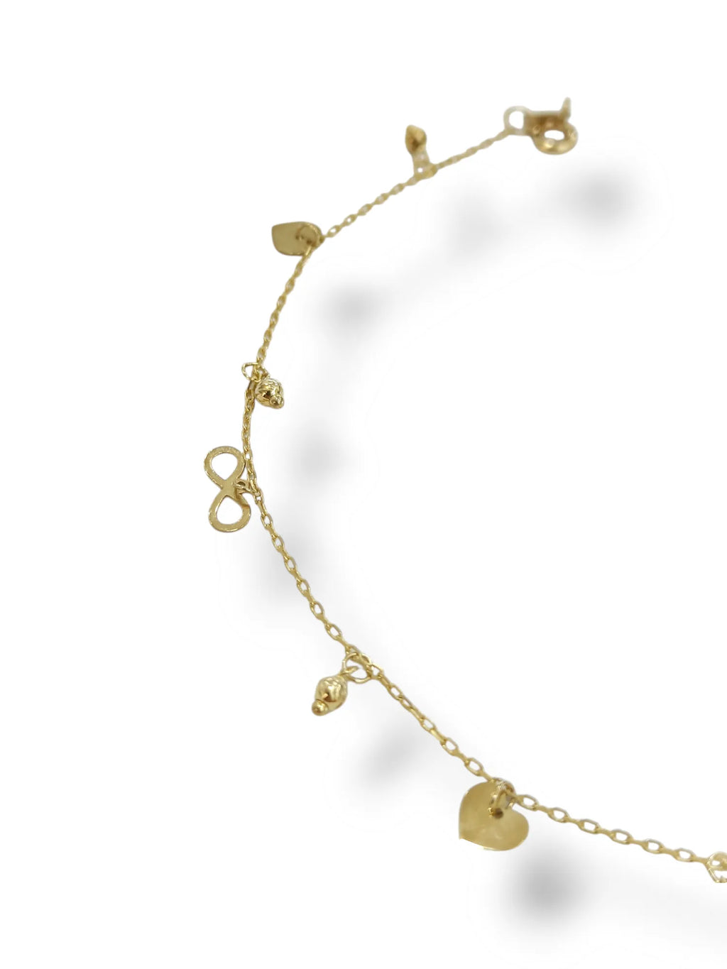 Bracciale cuore e infinito donna in oro giallo 9 carati Igold