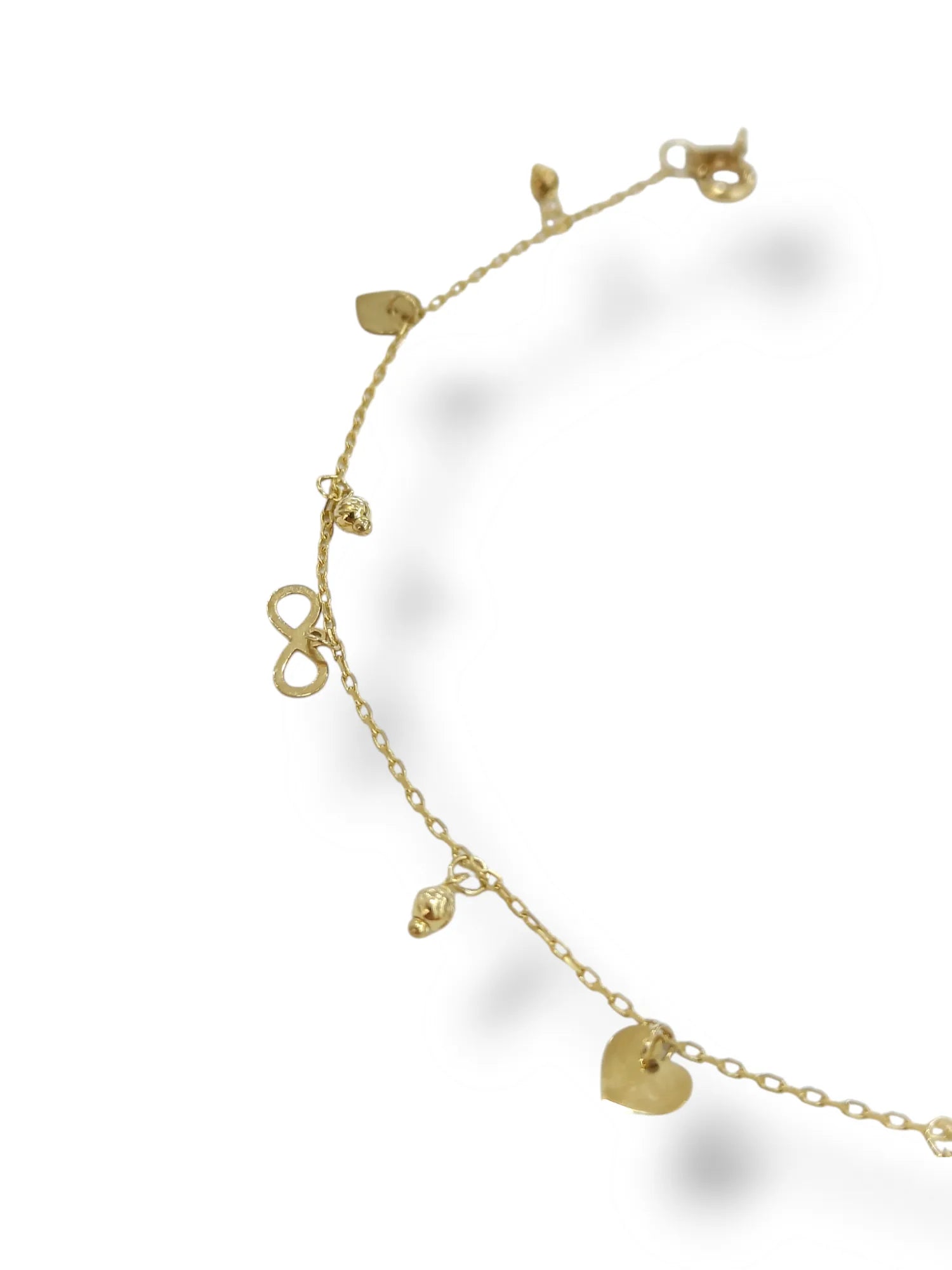 Bracciale cuore e infinito donna in oro giallo 9 carati Igold