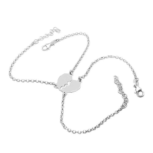 Armband, gebrochenes Herz, aus 925er Silber mit Gravur