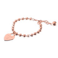 Bracciale da donna Unoaerre in bronzo Rosè con Cuore pendente1314