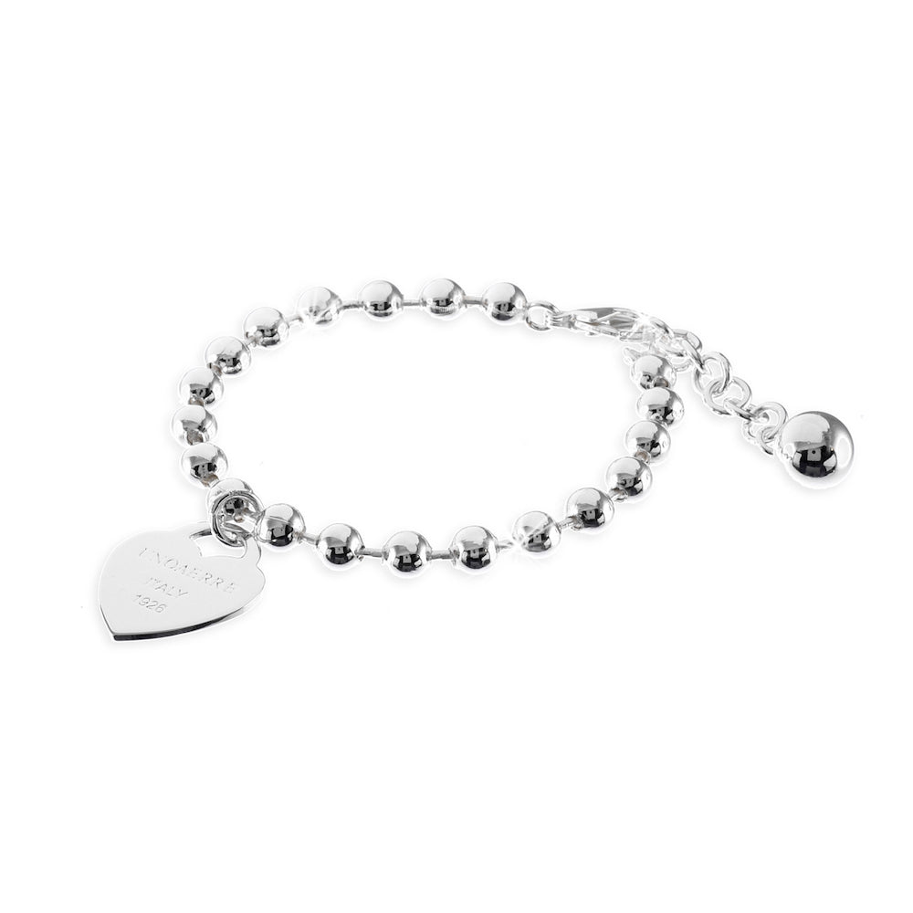 Bracciale da donna Unoaerre in bronzo colore argento e Cuore pendente 1315