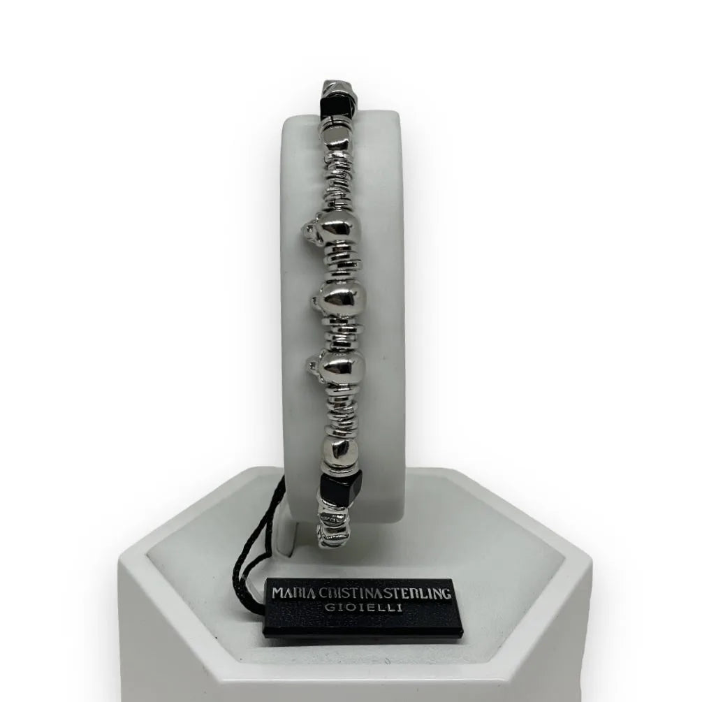 Bracciale da uomo Elegante con teschi Maria Cristina Sterling B7041