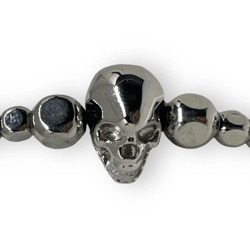 Herrenarmband Verstellbar mit Totenkopf Maria Cristina Sterling B7080