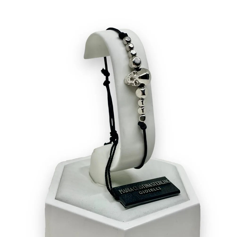 Bracciale da uomo Regolabile con teschio Maria Cristina Sterling B7080