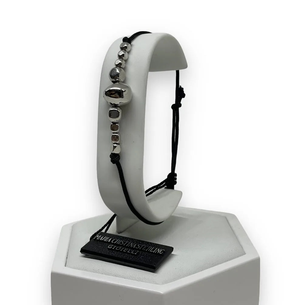 Bracciale da uomo Regolabile con teschio Maria Cristina Sterling B7080