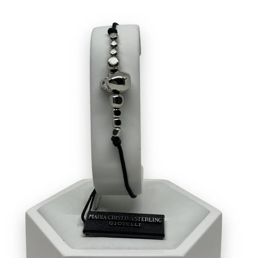Bracciale da uomo Regolabile con teschio Maria Cristina Sterling B7080