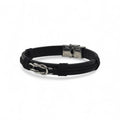 Bracciale da uomo in acciaio e caucciù con simbolo infinito