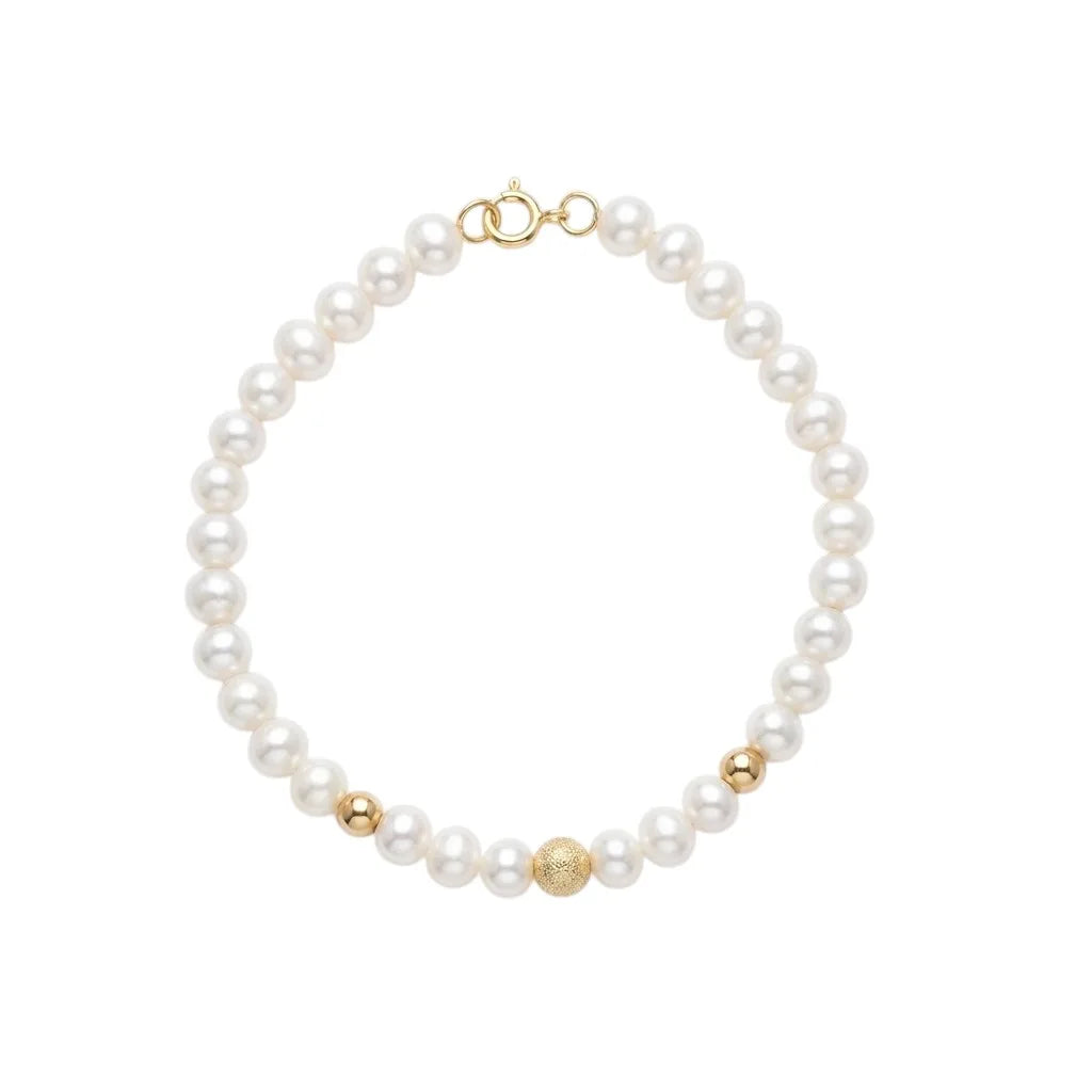 Perlenarmband Kioto Gelbgoldverschluss brpe9kt