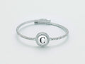 Bracciale donna Kiara lettera C in ottone e zirconi KBRD1711B-C