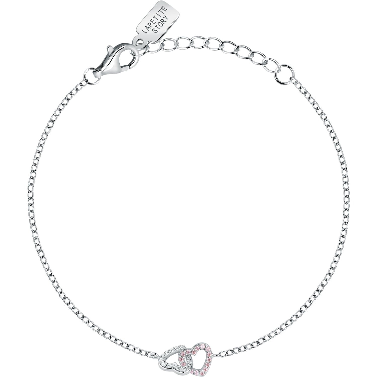 Damenarmband La Petite Story aus Sterlingsilber mit zweifarbigem Herz lps05awv02