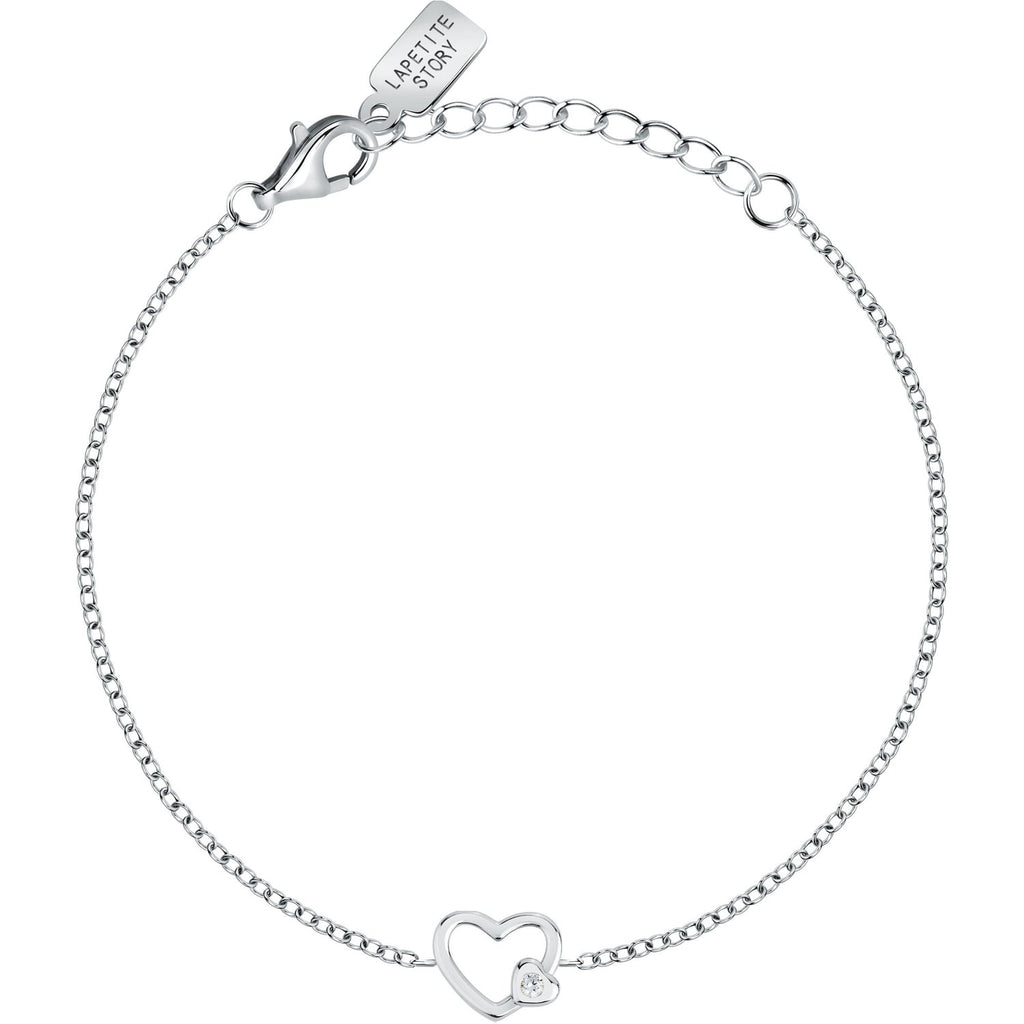 Bracciale donna La petite story in argento con cuore lps05awv03