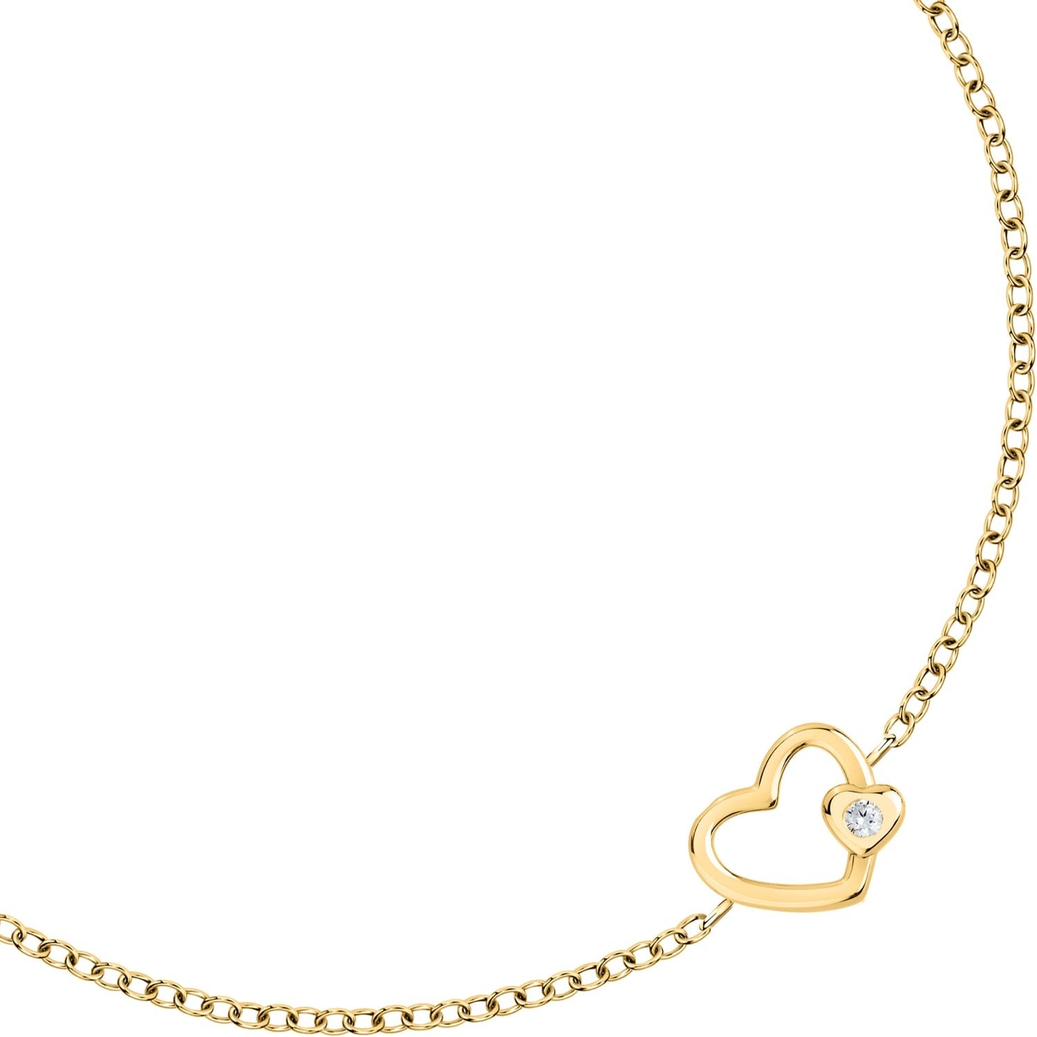 Bracciale donna La petite story in argento dorato con cuore lps05awv04