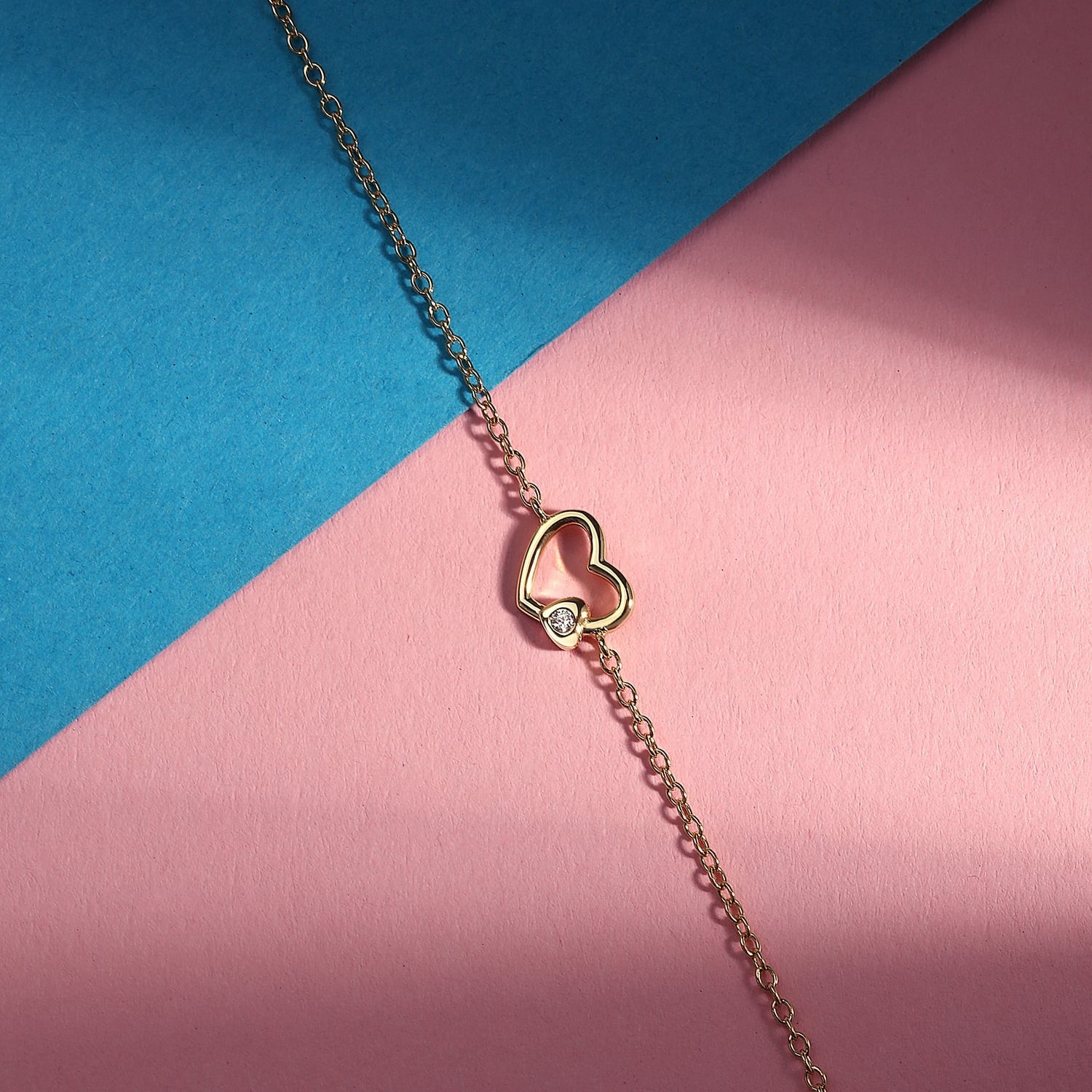 Bracciale donna La petite story in argento dorato con cuore lps05awv04