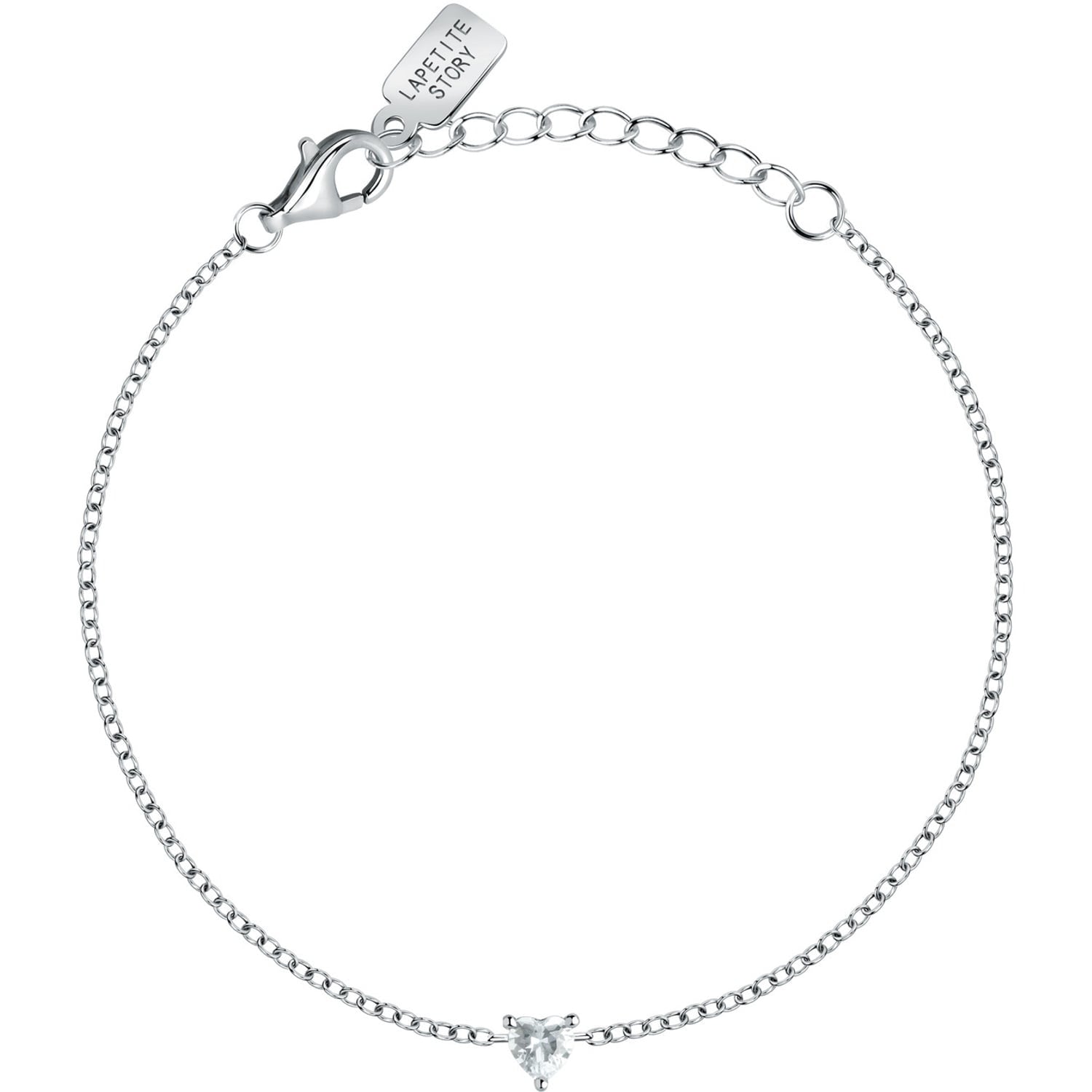 Bracciale donna Le petite story con cristallo bianco in argento lps05awv08