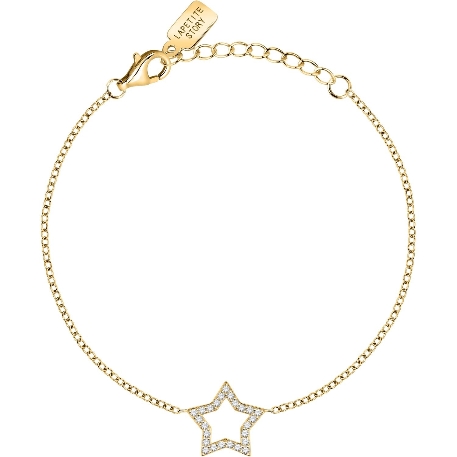 Bracciale donna Le petite story in argento dorato con ciondolo stella lps05awv28