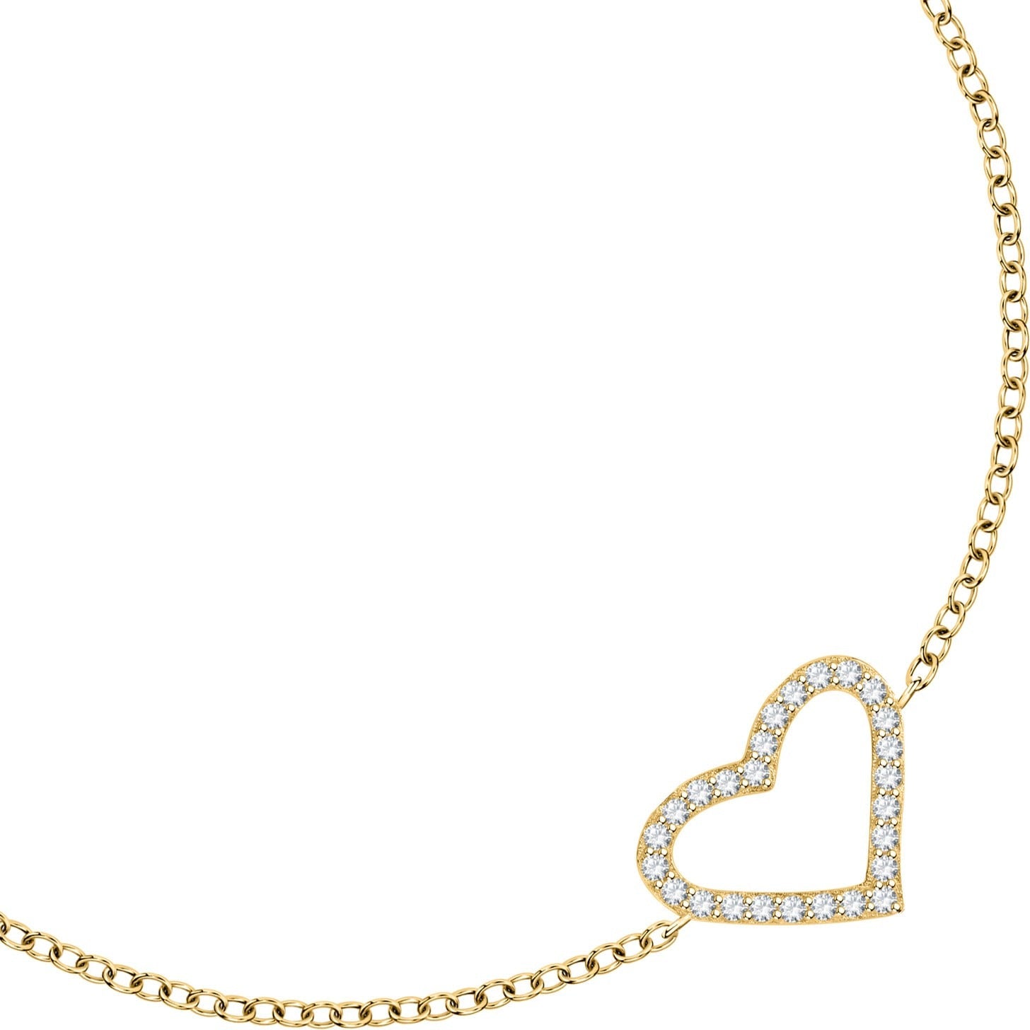 Armband Damen Le petite story aus vergoldetem Silber mit Herz lps05awv26