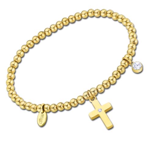 Bracciale donna Lotus style acciaio dorato croce ls2172-2/1