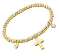 Bracciale donna Lotus style acciaio dorato croce ls2172-2/1